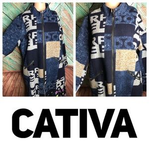 Cativa Soft Oversized Lightweight Polyester Blend Jacket